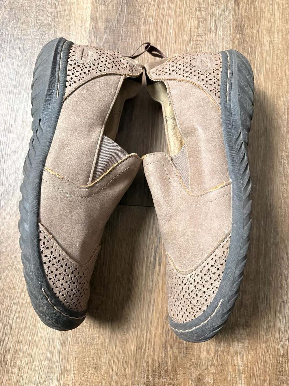 JBU by Jambu Avery Taupe Perforated Slip-On Casual Shoes Women's